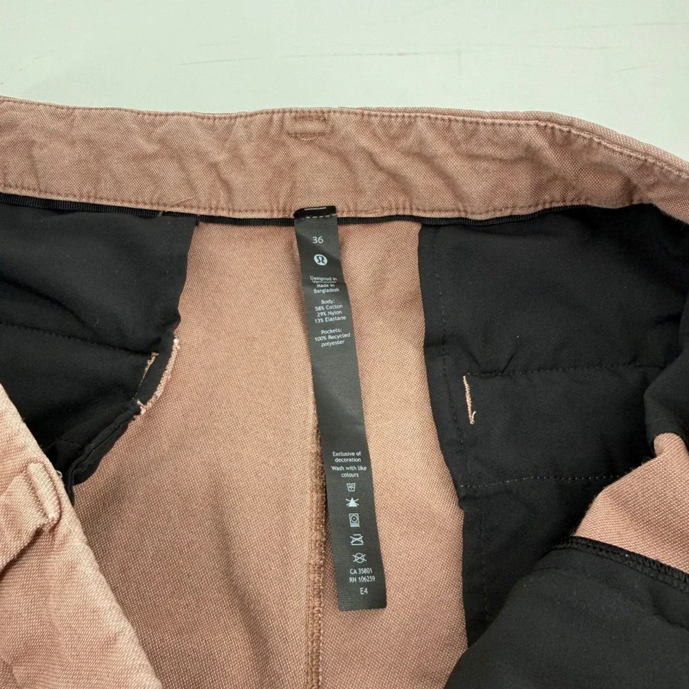 Lululemon Commission Pant Classic 36 Earth Color Clay Stretch Chino Trousers